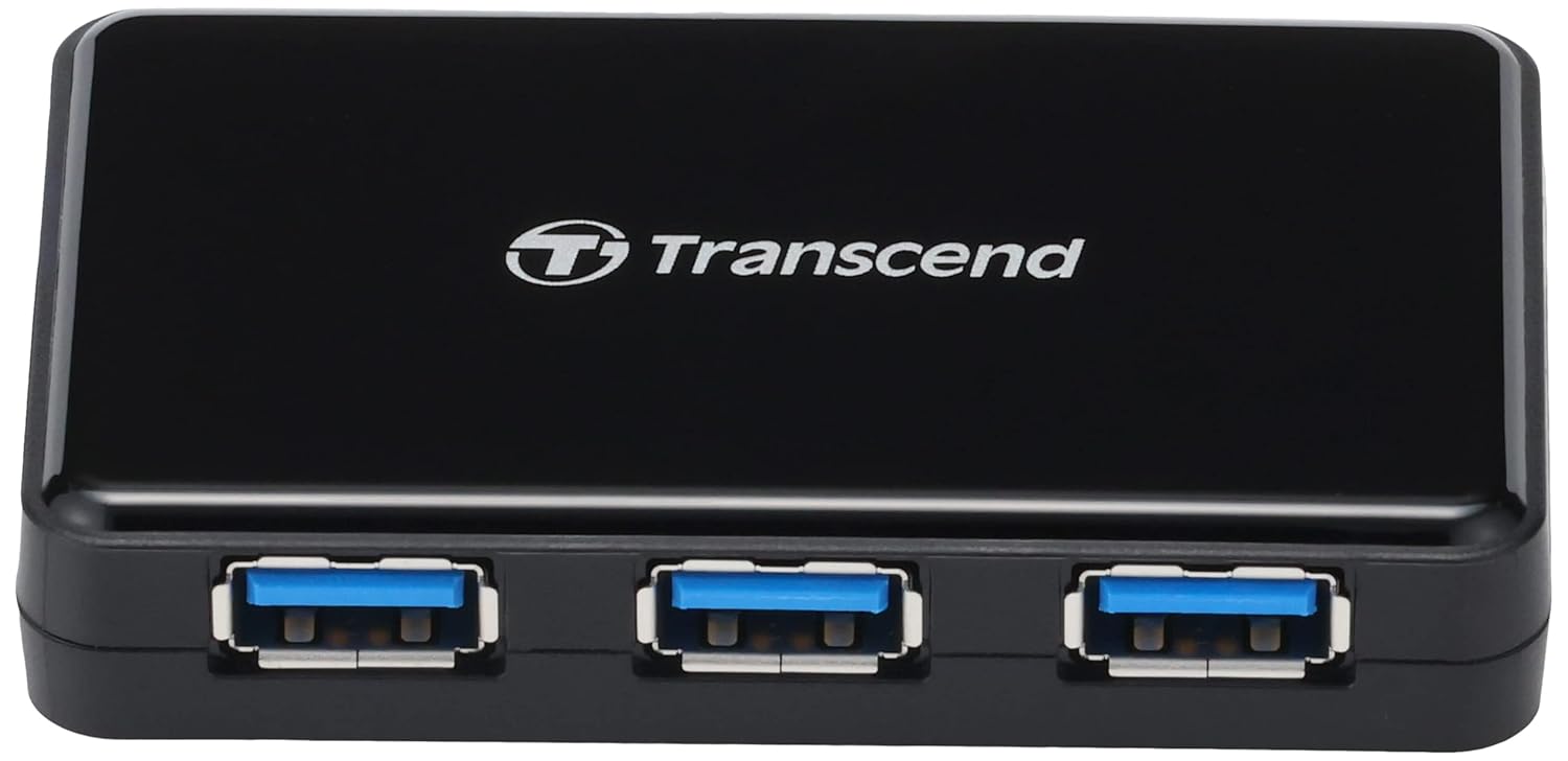 Transcend TS-HUB3K 4-Port USB 3.1 Gen 1 Hub | 4 x USB Type-A Ports | Upto 2A Output Current Transcend TS-HUB3K 4-Port USB 3.1 Gen 1 Hub | 4 x USB Type-A Ports | Upto 2A Output Current